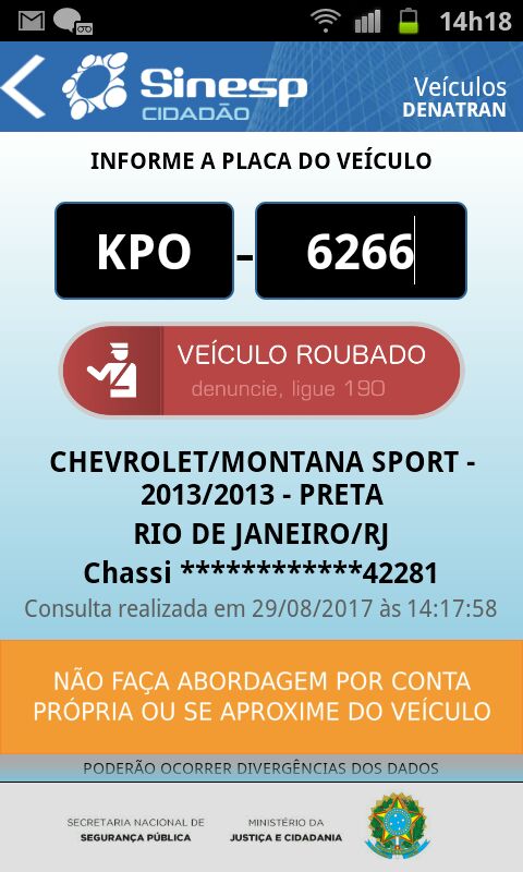 Veículo Roubado